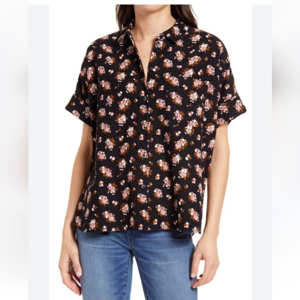 Madewell Homestead Bouquet Corduroy Daily Shirt in Dandelion